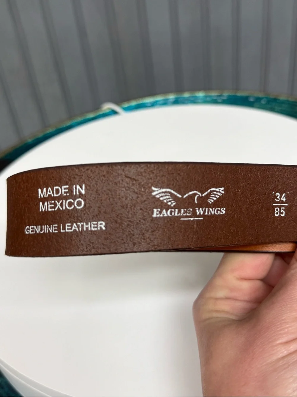 Eagle Wings Kansas State Wildcats Brown Leather Belt Size 34